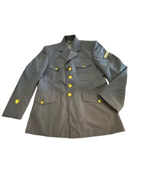 US Air Force Athletic Service Dress Blue Coat Jacket 42R Military Uniform Gorp
